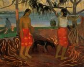 保罗 高更 : Beneath the Pandanus Tree